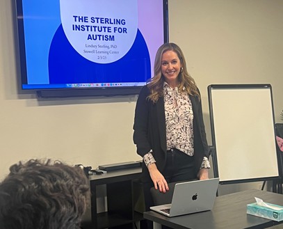 Dr. Lindsey Sterling at an autism guidance consultation